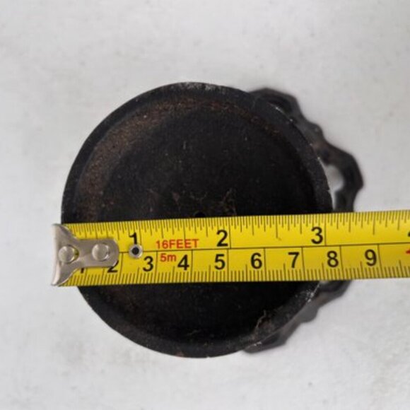 Vintage Black Cast Iron Candle Holder Pedestal Gothic Ornate Filigree Decor - Picture 14 of 15